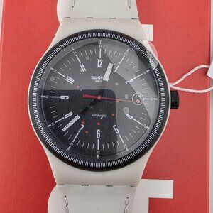 New Limited Edition Swiss Swatch  SISTEM51 CREAM SUTM400 Automatic 42MM Leather